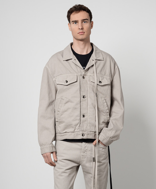 Ann Demeulemeester デニムジャケット Ann Demeulemeester - Patrick gray denim jacket 2401MJA40DFA038