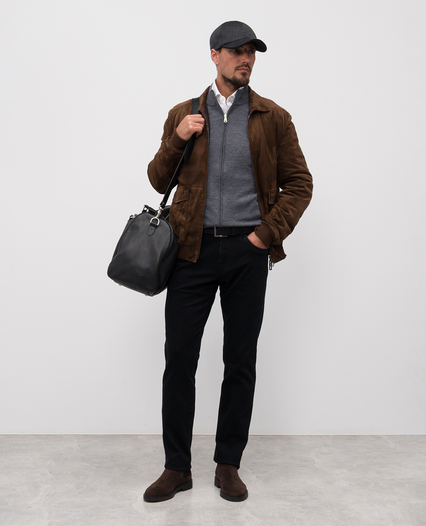 

Gray merino wool cardigan Cashmere&Whiskey, Grey