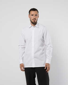 Givenchy White shirt with embroidered logo emblem BM60ZY14M6