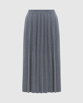 LISA YANG Gray Minda pleated skirt with cashmere 2025382