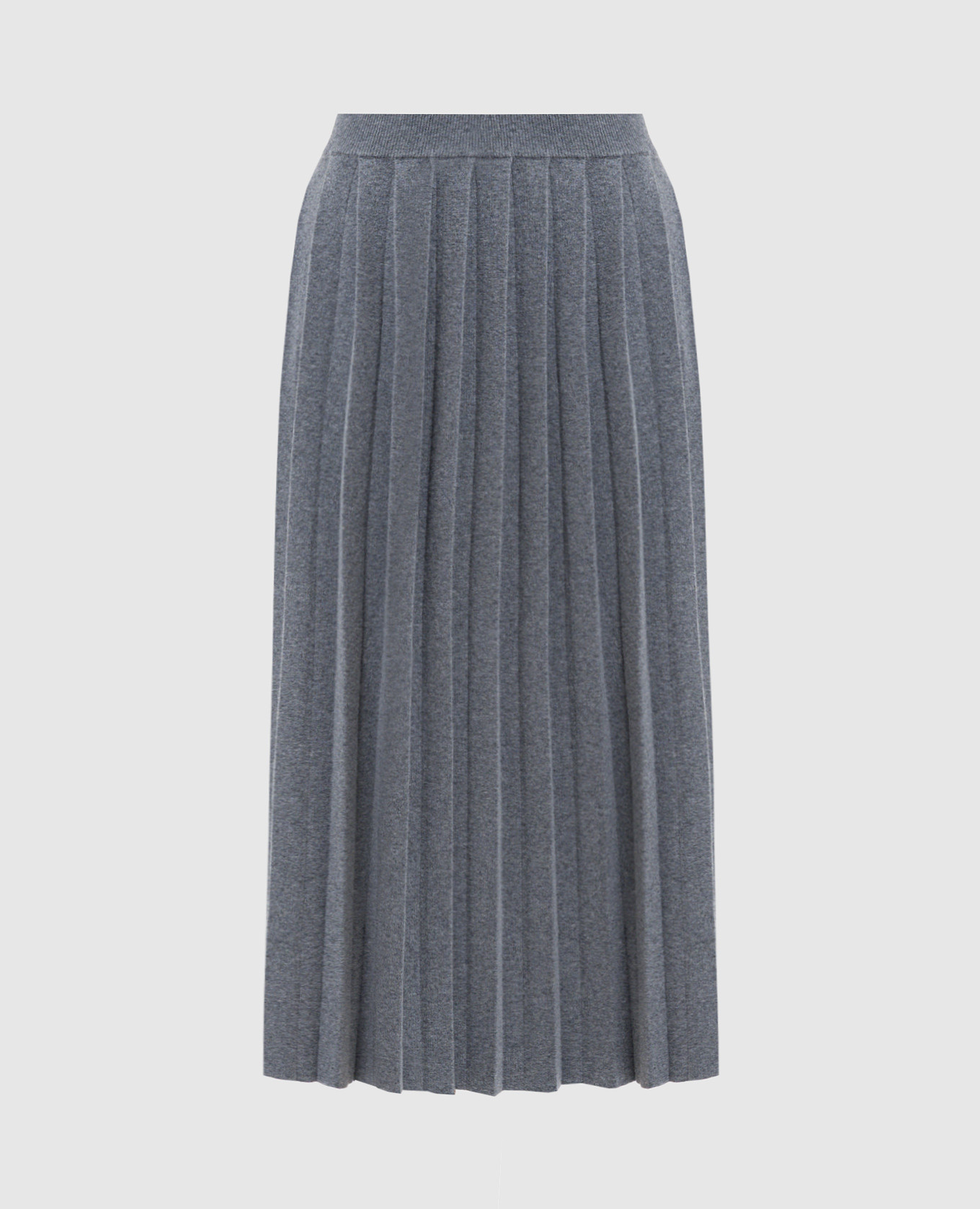 Gray Minda pleated skirt with cashmere