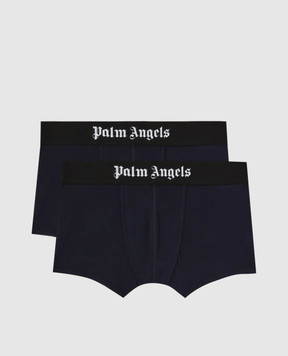 Palm Angels Set of blue boxer shorts with logo PMUH009S25FAB001
