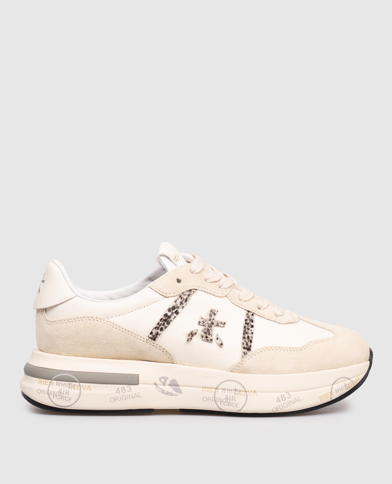 Beige leather sneakers CASSIE Premiata