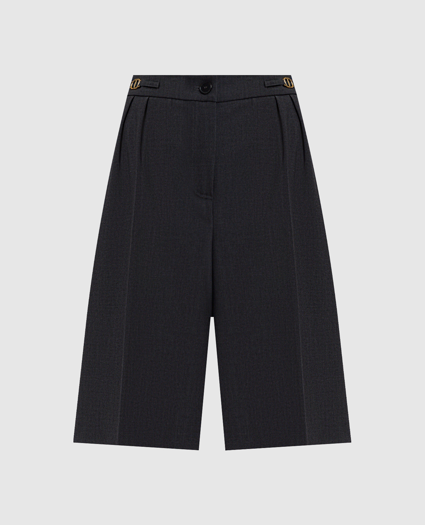 Grey Bermuda shorts with logo Twinset