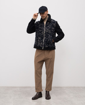Bicolore Blue jacket with wool 407209680