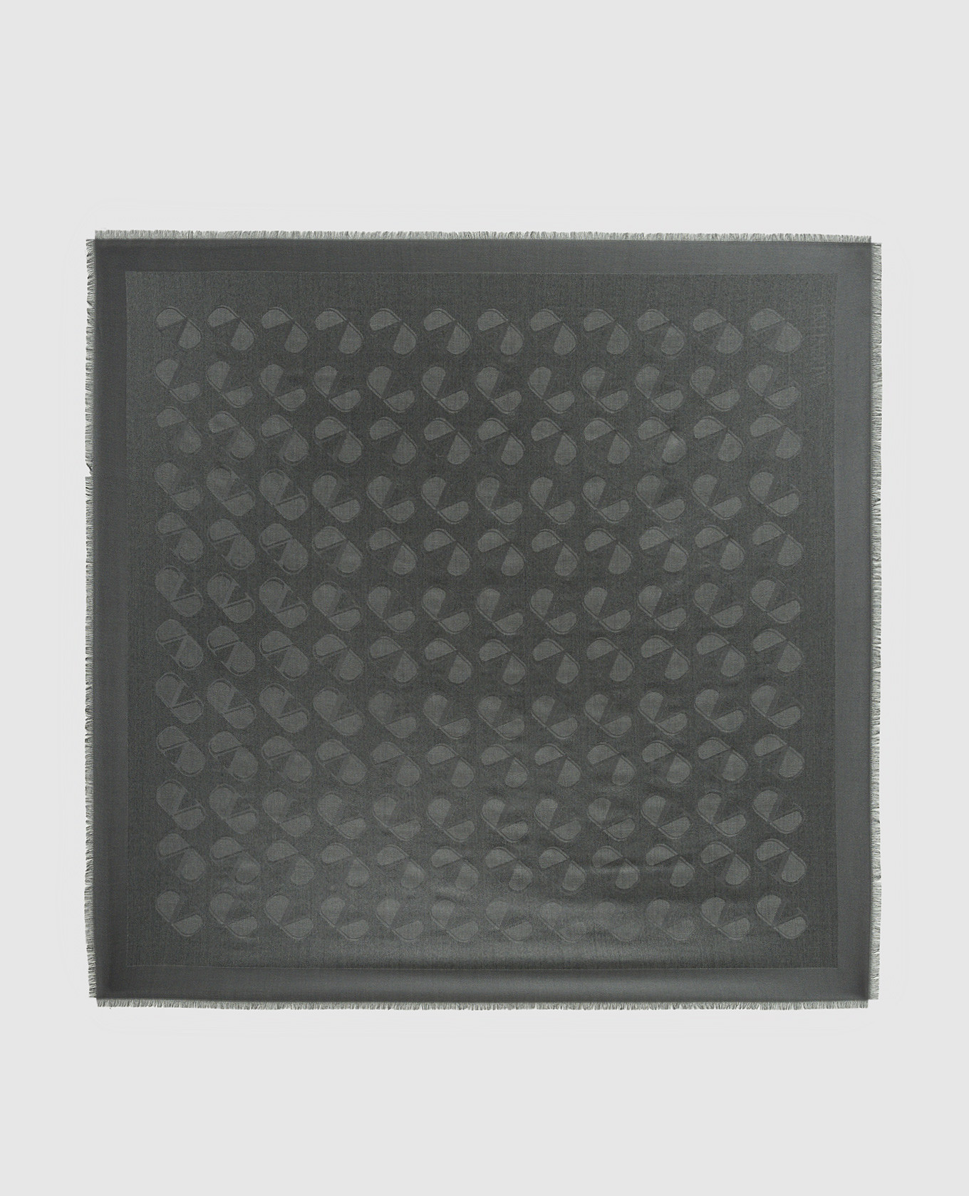 

VLogo Signature Gray Wool and Silk Scarf Valentino, Grey