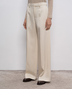Brunello Cucinelli Beige pants with a monil chain MPH38P8724
