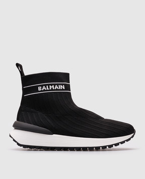 Balmain Children's black sneakers with logo BX0R26Z0464