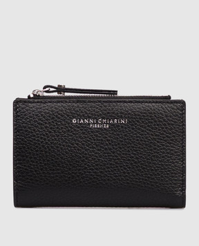 Gianni Chiarini Black leather wallet with logo PF6003GRN