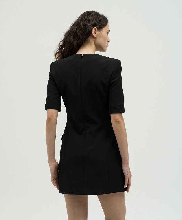 Balmain - Black mini dress with branded buttons DF1R7330VB00 - shop with  European delivery at Symbol