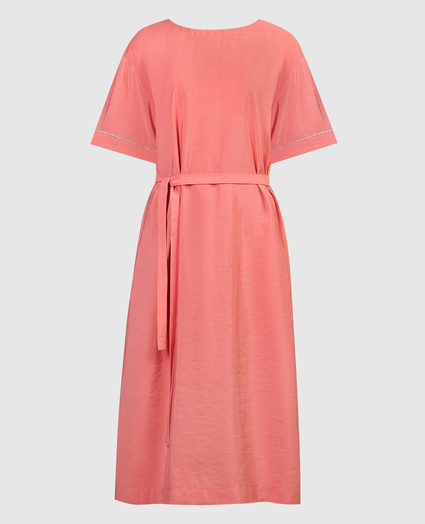 

Pink midi dress with monil chain Peserico