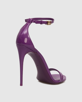 Dolce&Gabbana Purple leather glossy sandals CR1717A1037