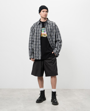 Vetements Black T-shirt with South Park print UA66TR610Bm
