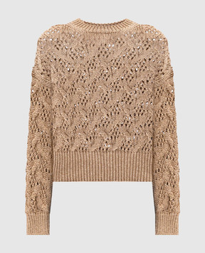 Max Mara PILADE golden sweater with lurex PILADE