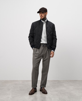 Brunello Cucinelli Khaki pants made of wool M038PE1710