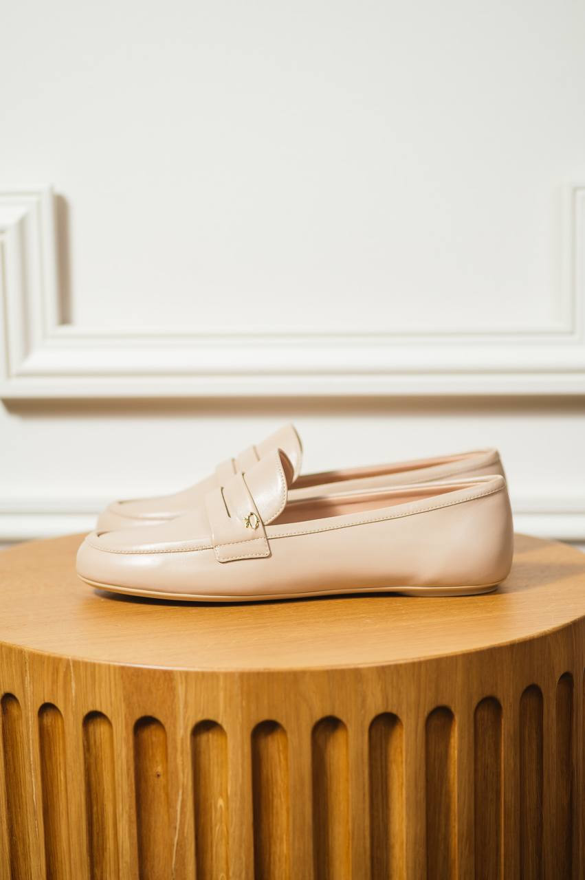 

Beige leather loafers GIORGIA Gianvito Rossi