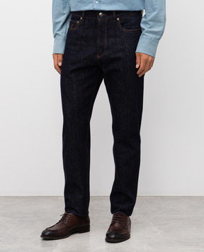 Brunello Cucinelli Blue jeans with logo M233PO1090