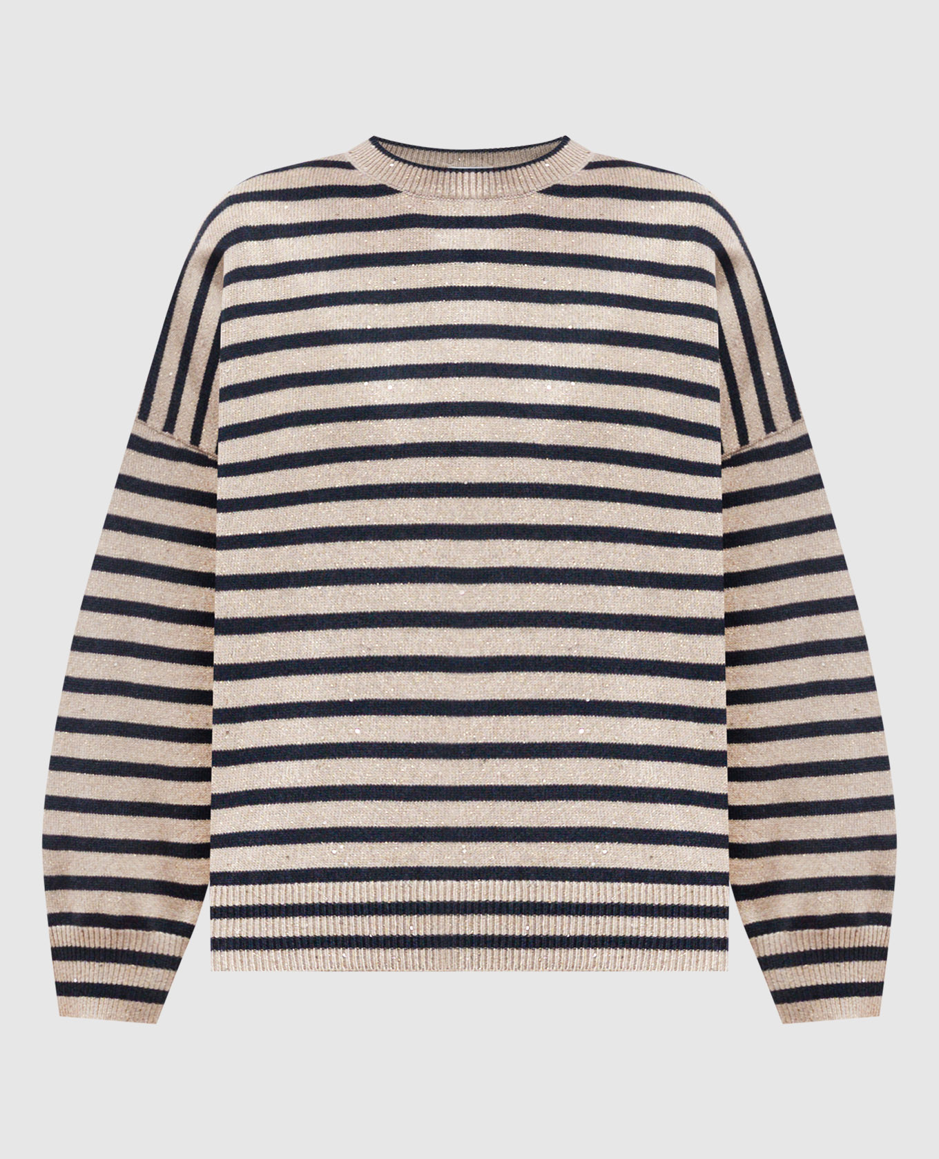 

Beige sweater with cashmere and wool with lurex and sequins Brunello Cucinelli