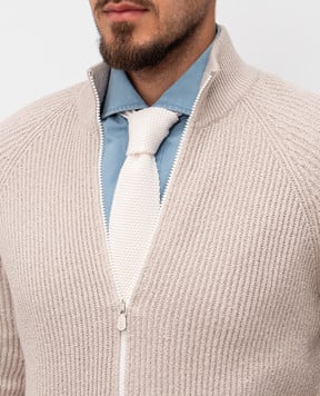 Brunello Cucinelli Beige silk tie MM8880018