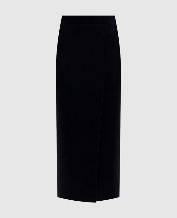 UMBRIA wool and cashmere blue skirt