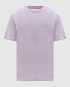 Brunello Cucinelli Purple T-shirt with logo emblem M0B138440