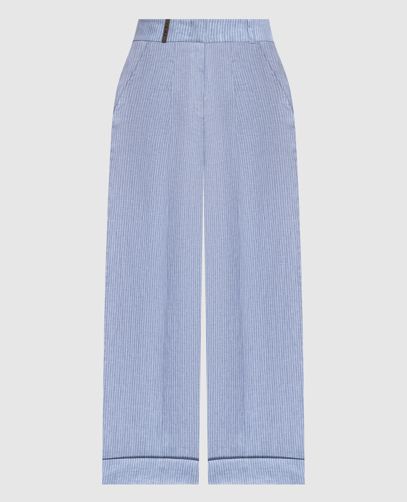

Blue striped linen pants Peserico, Light blue
