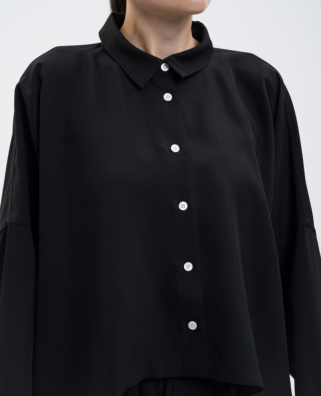 Black cropped shirt with wool PROENZA SCHOULER 5
