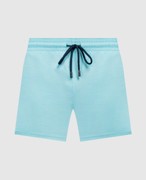 Vilebrequin Blue logo swim shorts MANH9E00