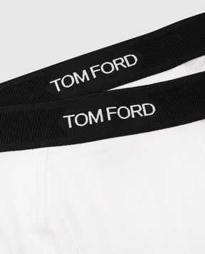 Tom Ford Set of white boxer briefs with contrasting logo T4XC31410