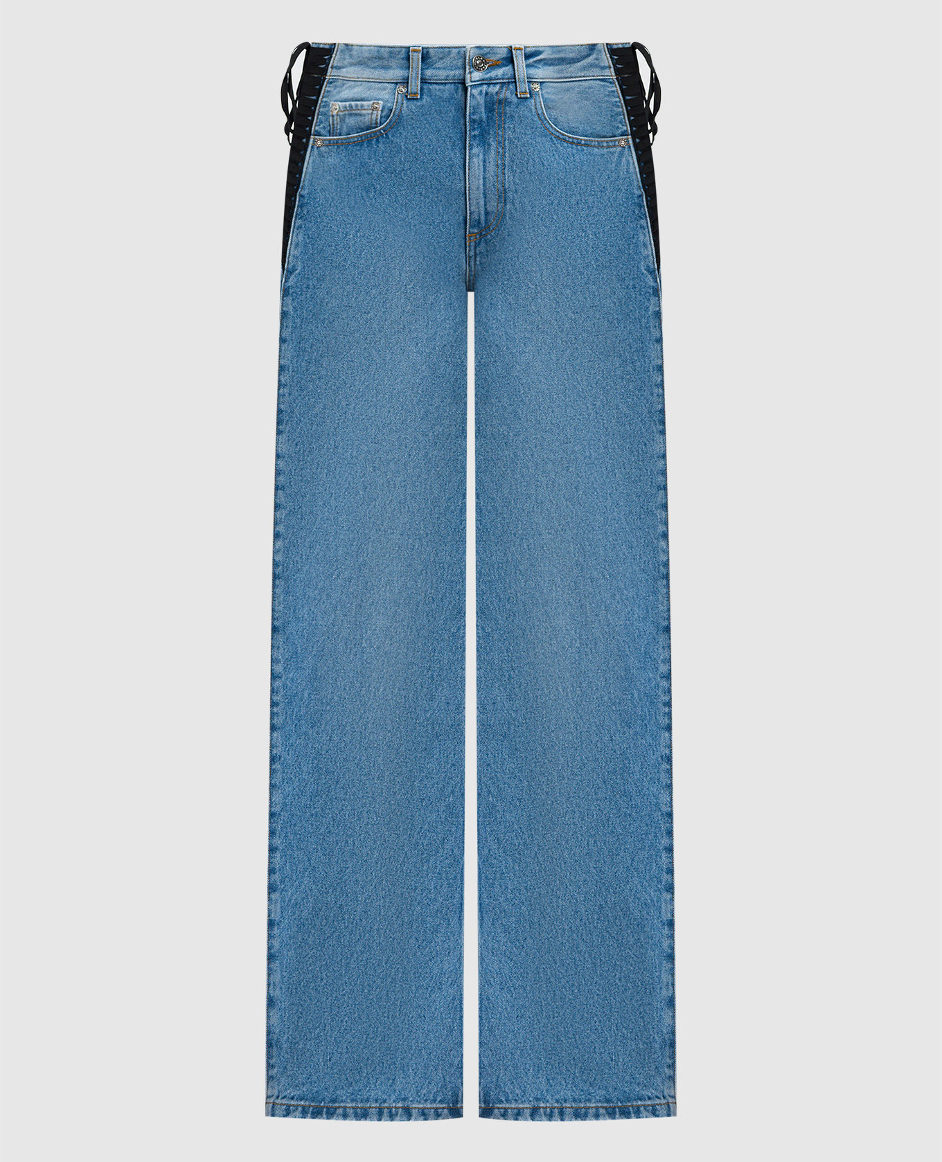 

Blue jeans with laces Thierry Mugler