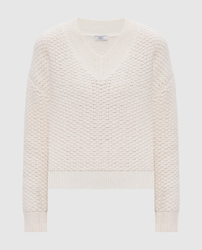 Peserico White alpaca wool pullover A99328F059288C