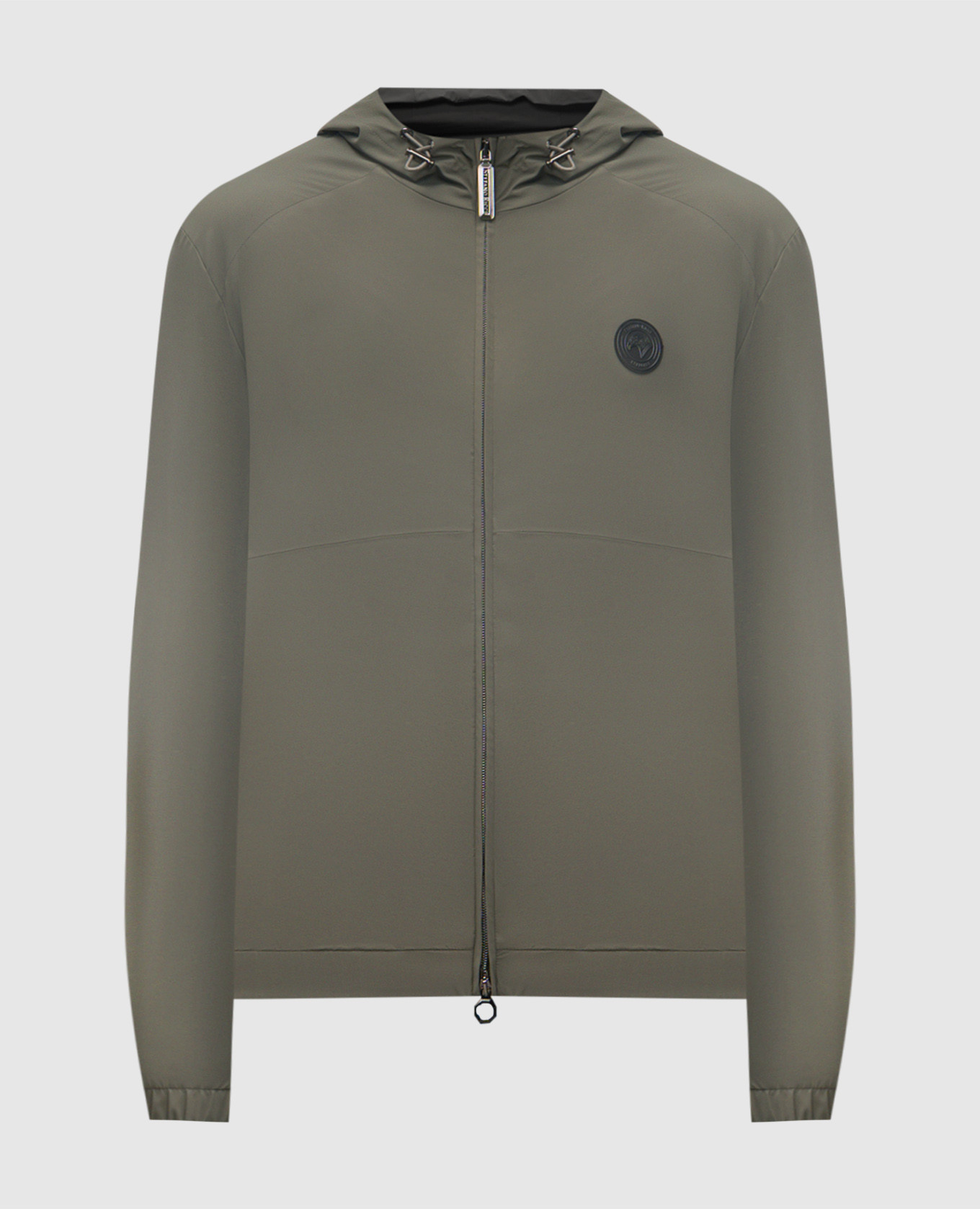 

Khaki windbreaker with logo patch Stefano Ricci
