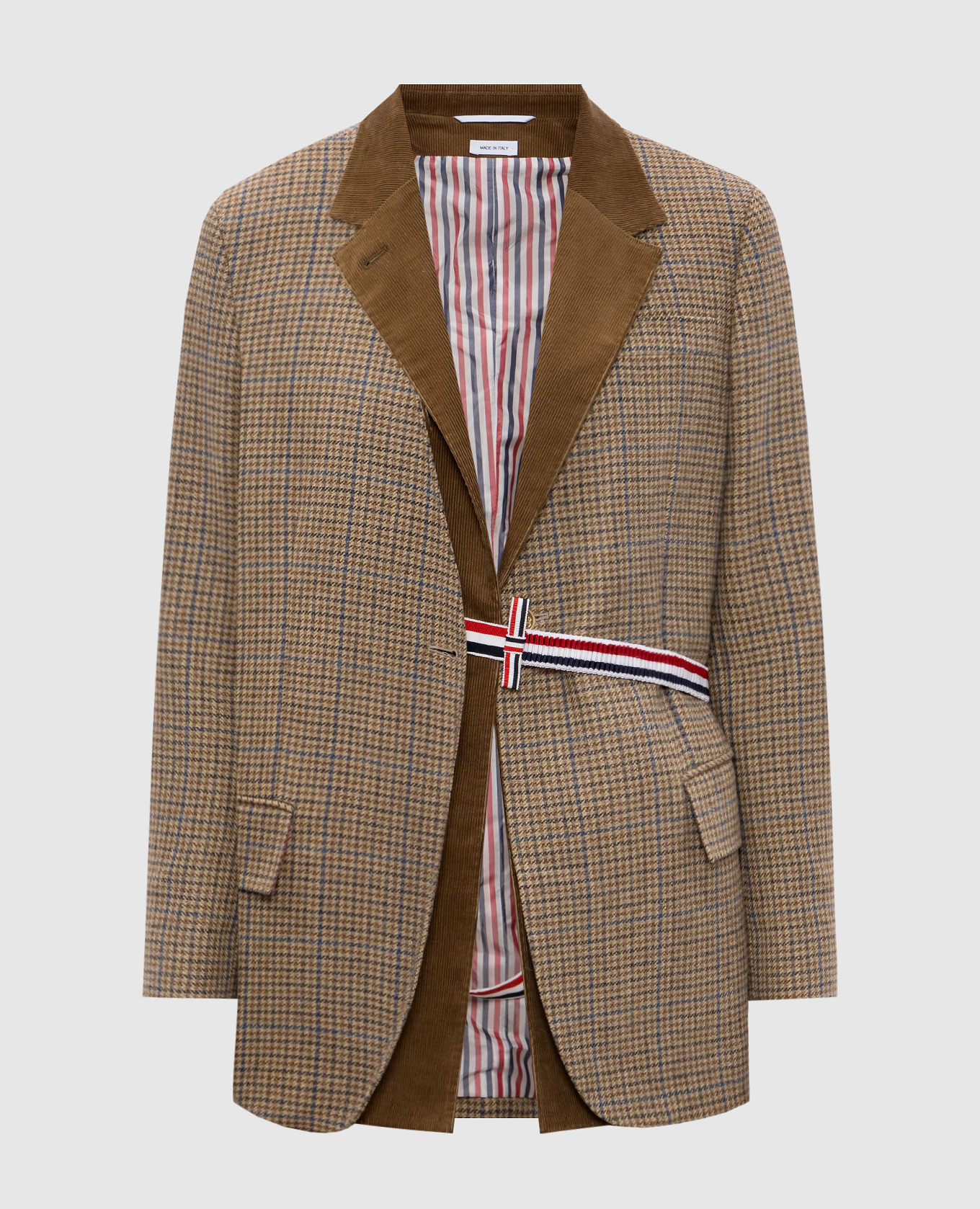 

Brown patterned wool jacket Thom Browne