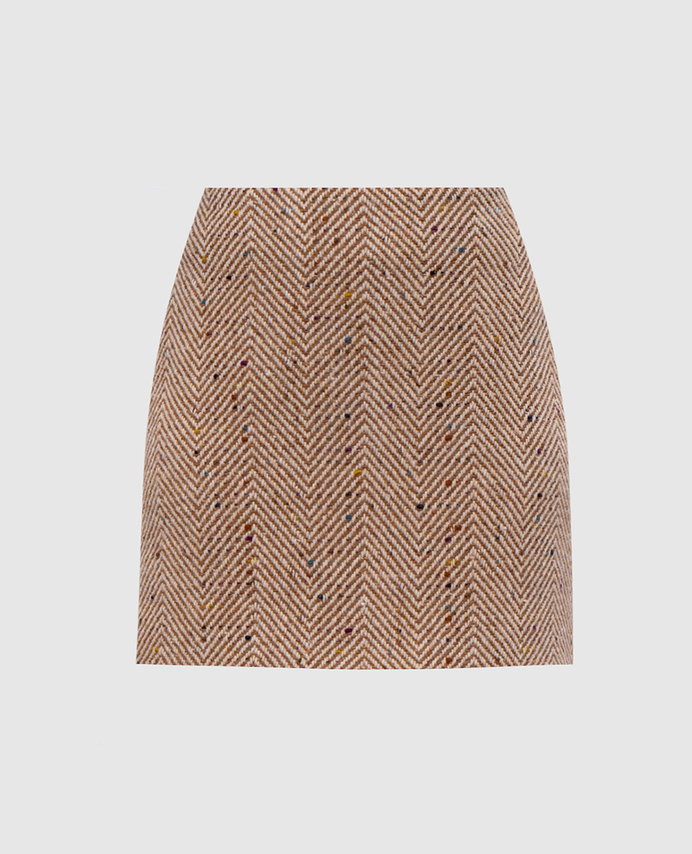 

Brown patterned wool mini skirt Ermanno Scervino