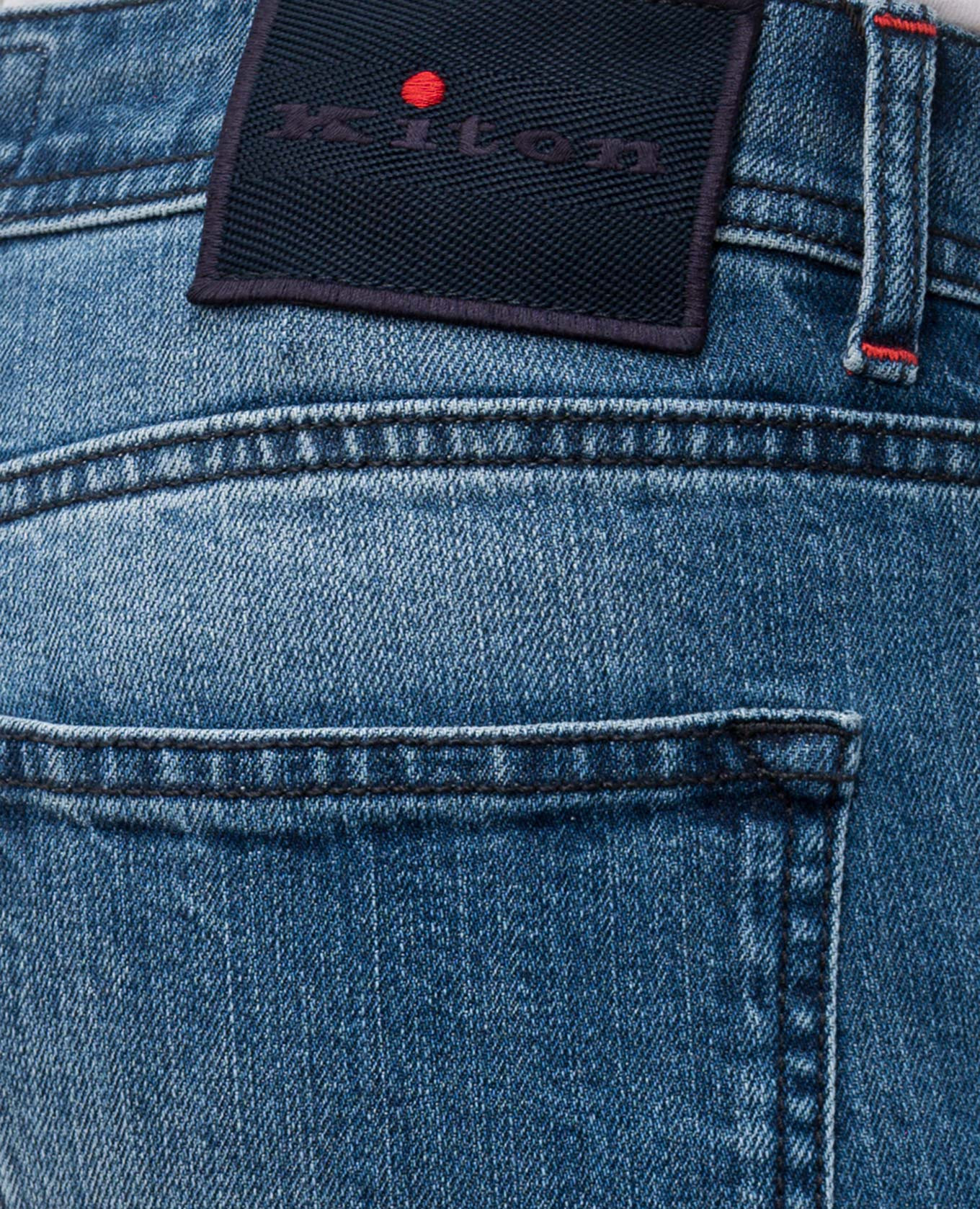 

Blue jeans with a worn effect Kiton