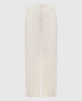 Dondup Beige linen pants DP789IF0041DXXX
