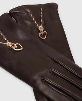 Sermoneta Gloves Leather gloves with zipper BS103