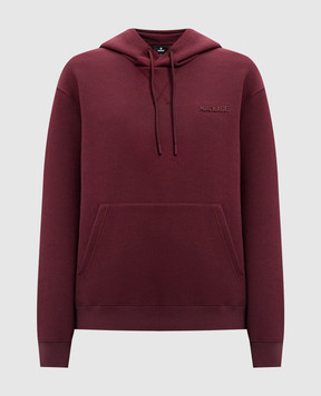 Mackage Burgundy hoodie with textured logo KRYSTIANw