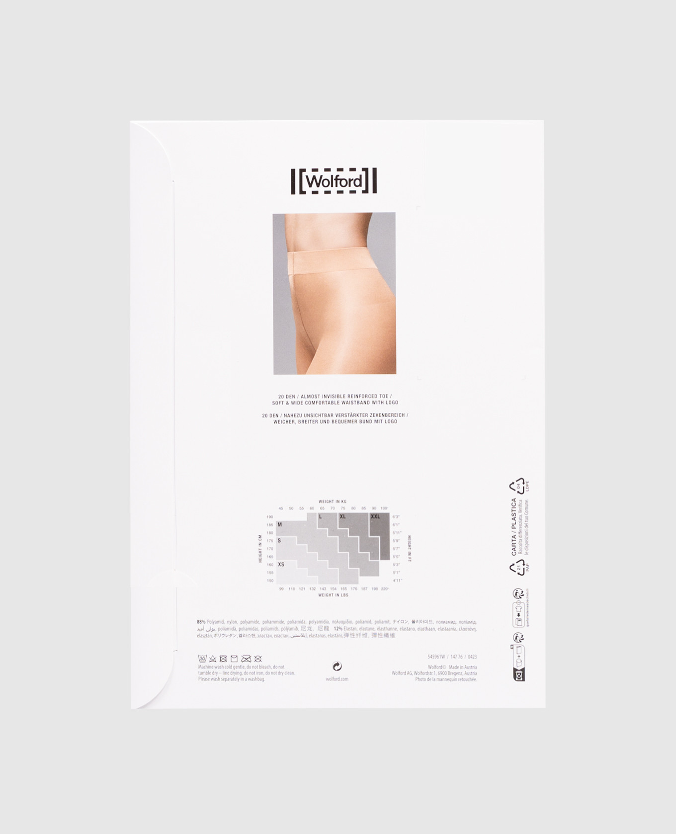 

Beige tights Satin touch 20 Den Wolford