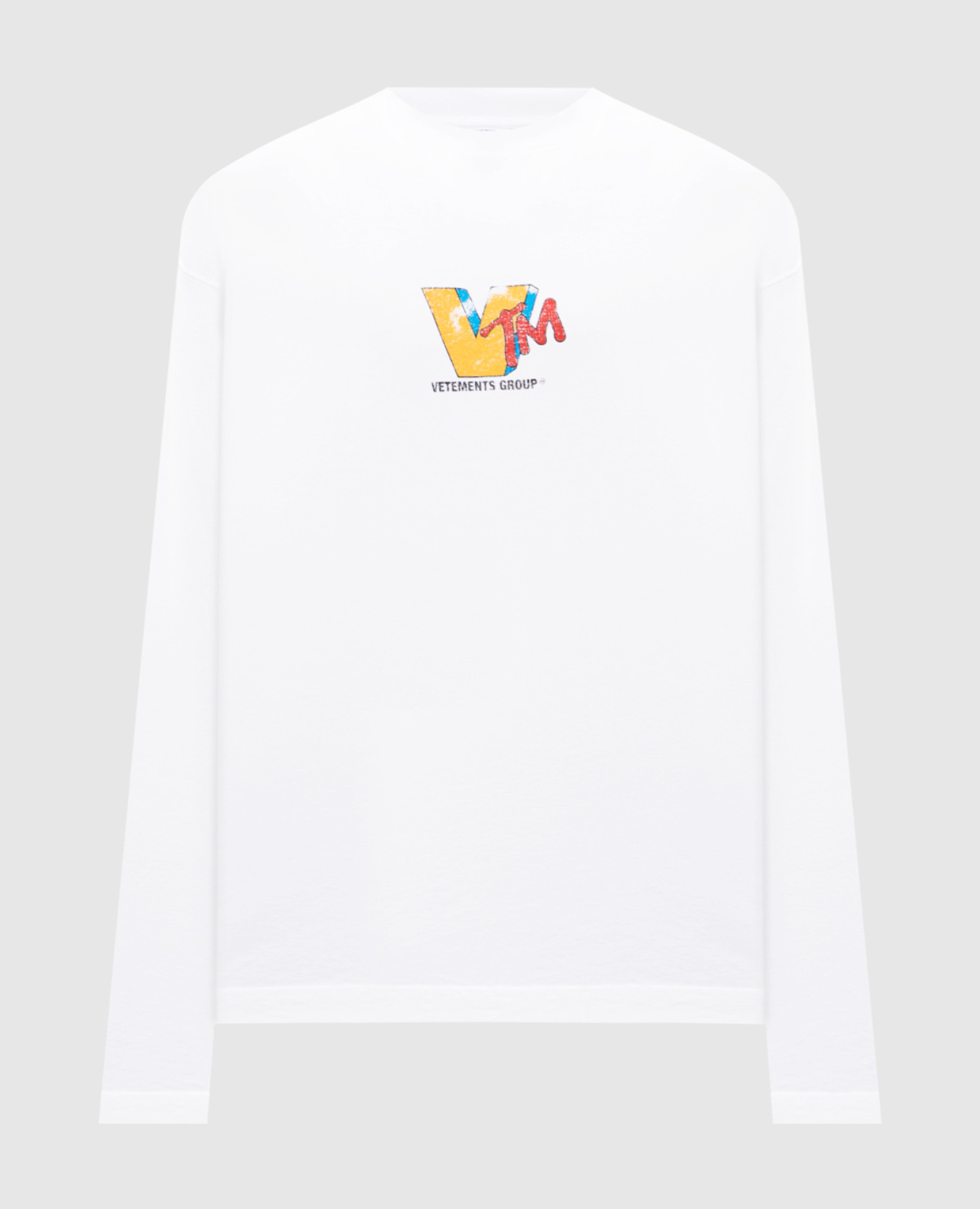 White longsleeve with logo print vetements