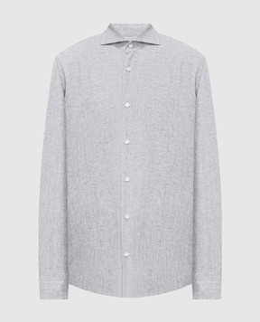 Enrico Mandelli Gray linen shirt TAILOR5701