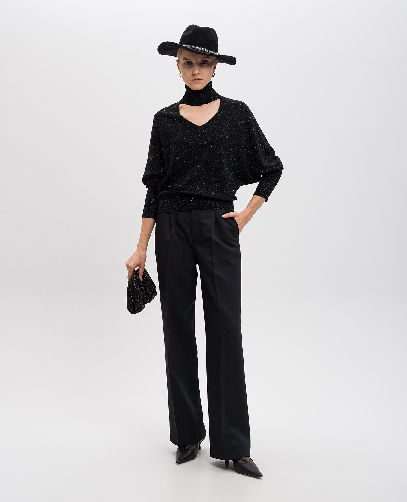 

Black sweater with wool and lurex Peserico