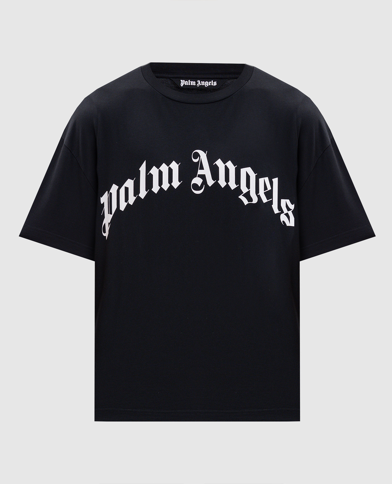 Black T-shirt with contrast logo print