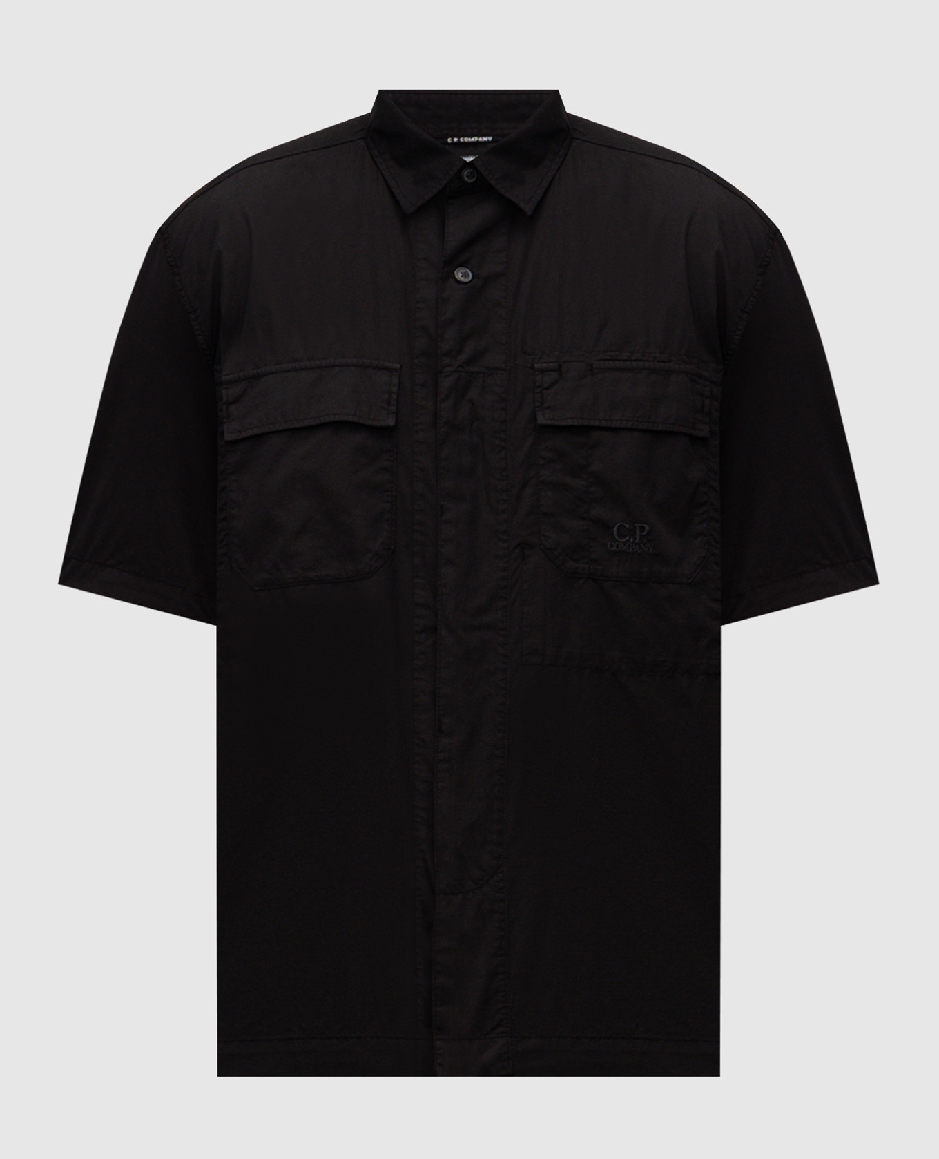 

Black shirt with logo embroidery C.P. Company