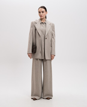The Row Beige Komako wool and cashmere shirt 8461W3301