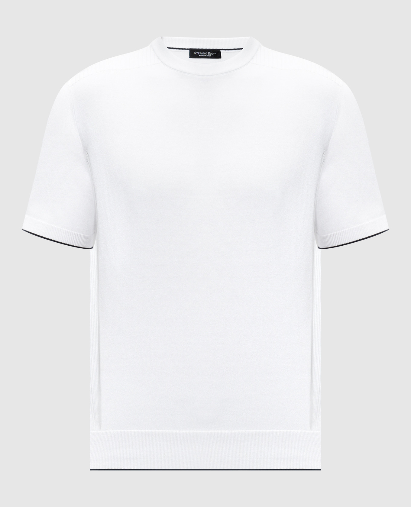 

White T-shirt with monogram logo Stefano Ricci