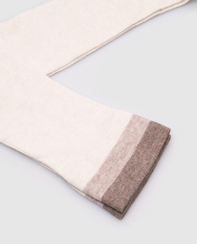 Peserico Beige ribbed knee-highs A41065C0CC622