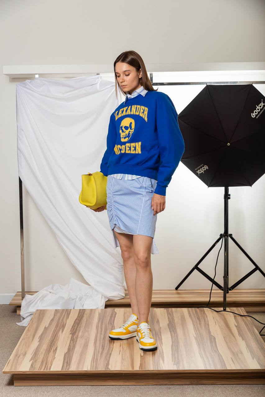 

Blue striped shirt Vetements, Light blue