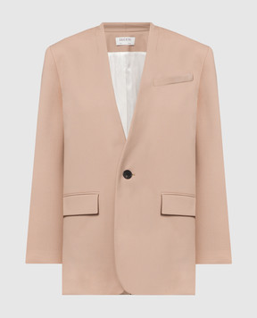 Gauchere Brown double construction wool jacket M12402440321