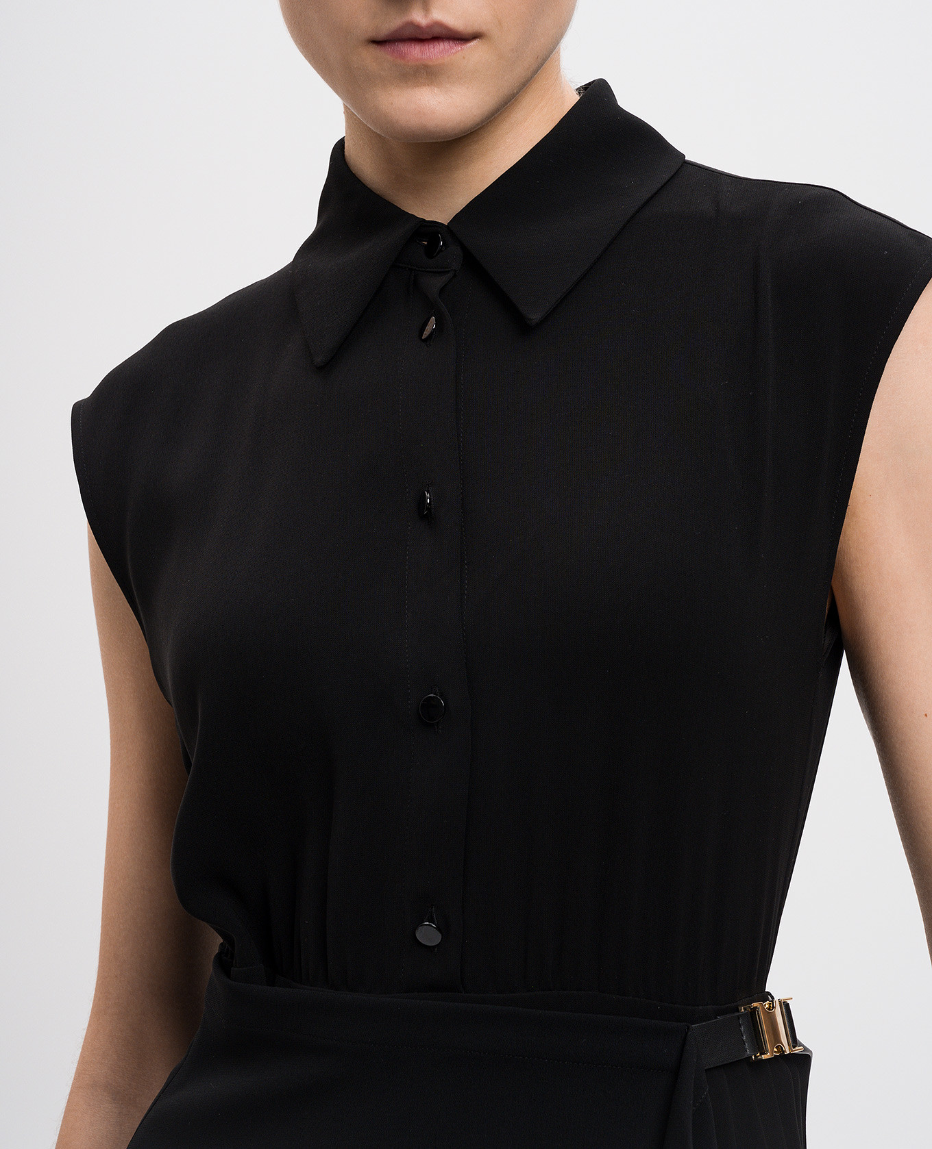 

Black shirt dress DEMETRA with pleating Max Mara